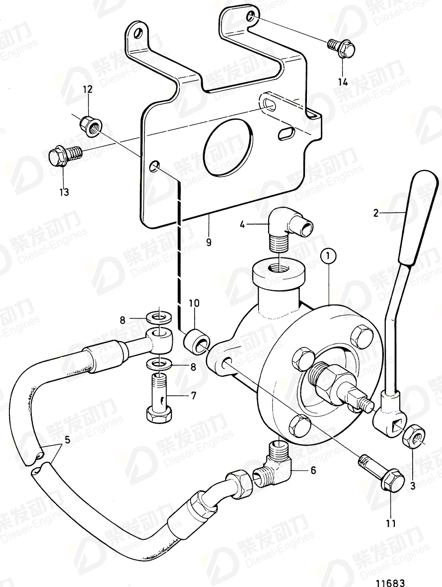 VOLVO Bracket 865965 Drawing